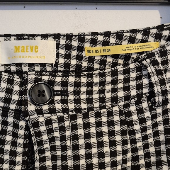 Maeve Black and White Checkered Pants - Picture 7 of 7